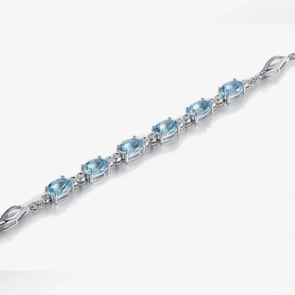 New Blue Topaz .925 Bracelet